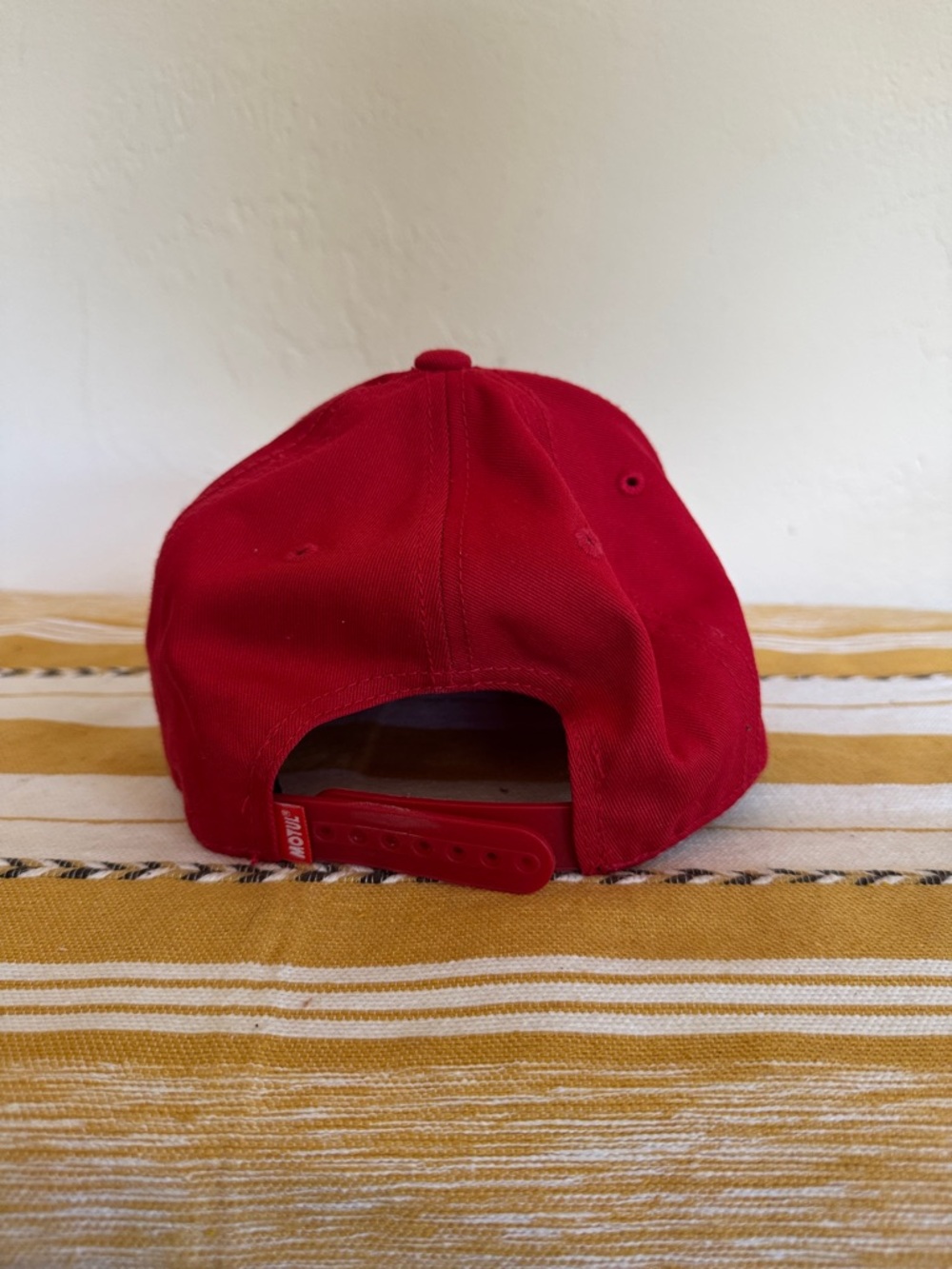 Red Embroidered Racing Cap - Picture 3 of 4